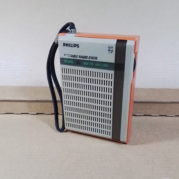 Philips D1036 vintage Transistor Radio Portable AM Functional