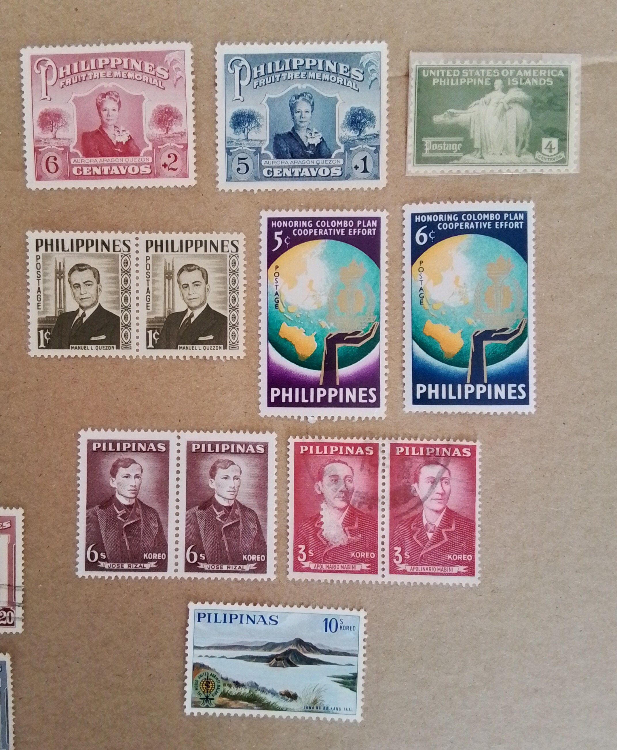 Stamp Philippines Lot 24 Vintage Stamps Used and Unused Philippines