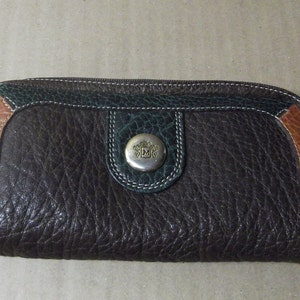 Sac à main Vintage Wallet dame Cuir Vieux tricolore Utilisé
