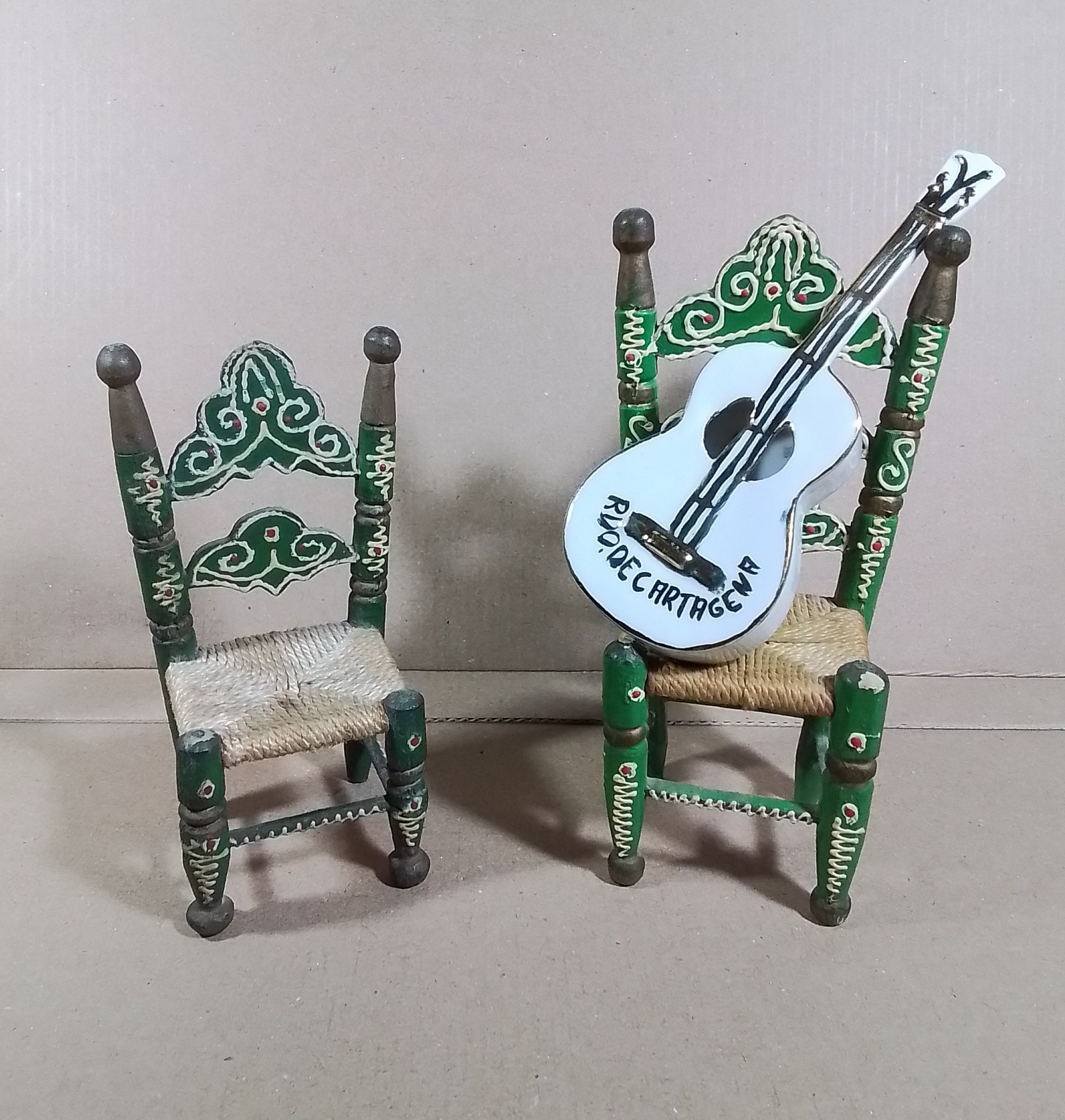 スペイン アンダルシア家具［フラメンコ椅子］色：濃い目のインクブルー　柄：手描き スペイン アンダルシア家具［フラメンコ椅子］色：濃い目のインク