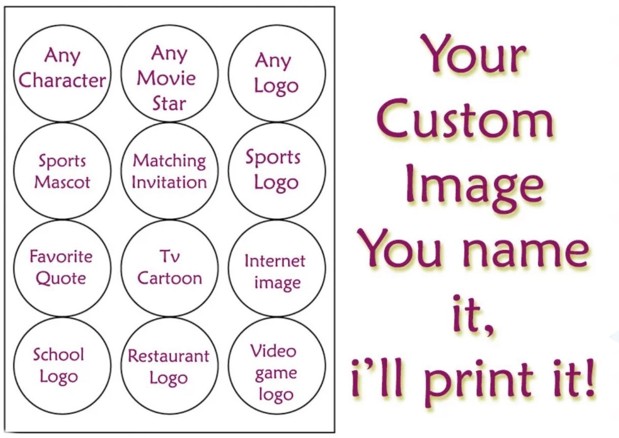 Custom Edible Sugar Sheets/icing Sheetscake Cookies Cupcake - Etsy