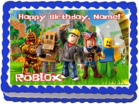 Roblox Blue Hair Guy Precut  Edible Icing Images – Edible Cake