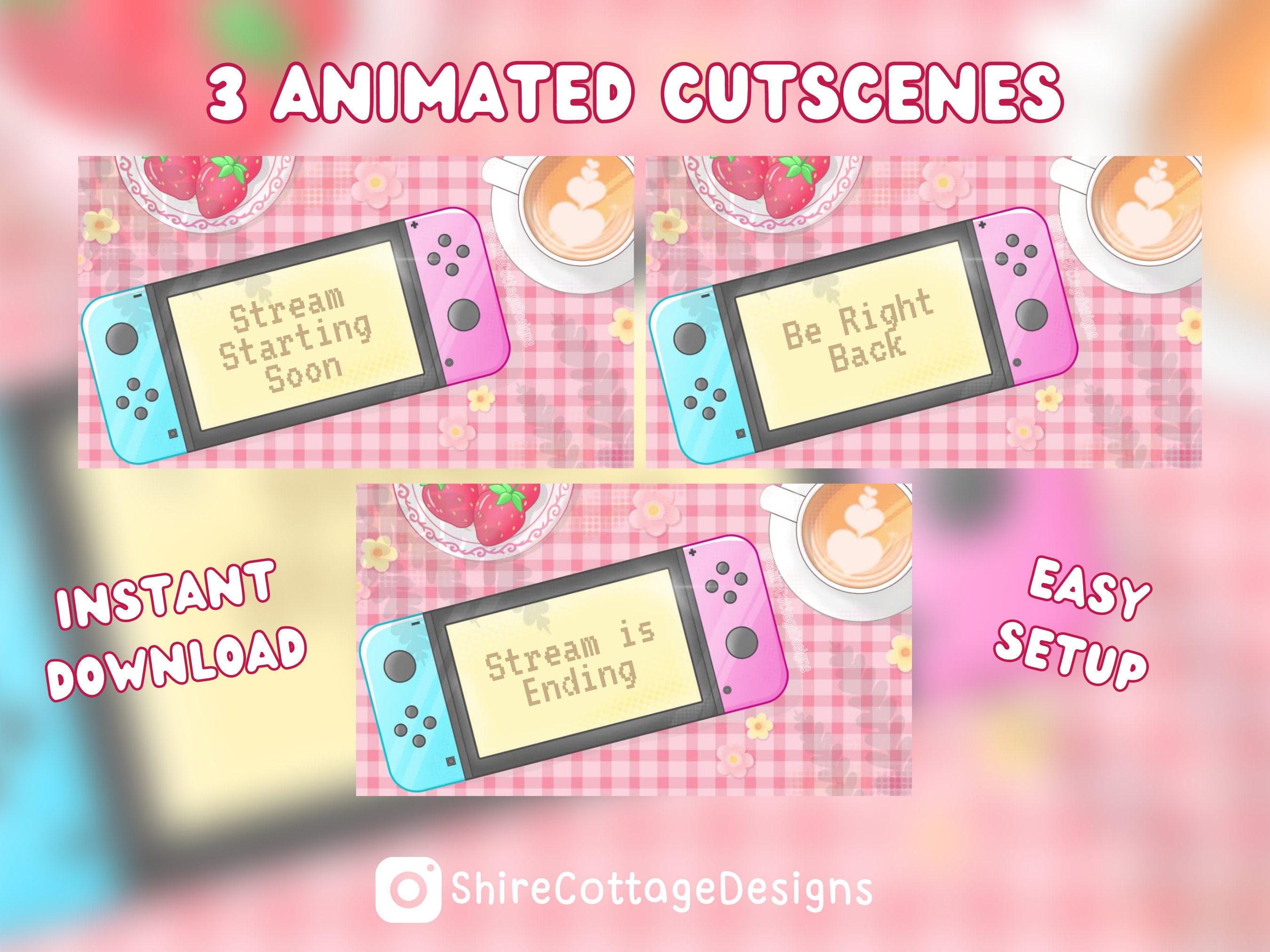 Cosy Switch Animated Cutscenes, Twitch Accessories, Cosy Gaming Twitch ...