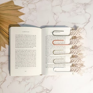 Macrame Bookmark | Recycled Cotton, Metal Clip | Handmade Boho Gift
