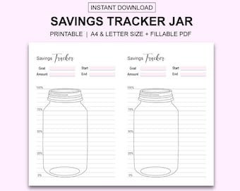 Savings Jar Template - Etsy