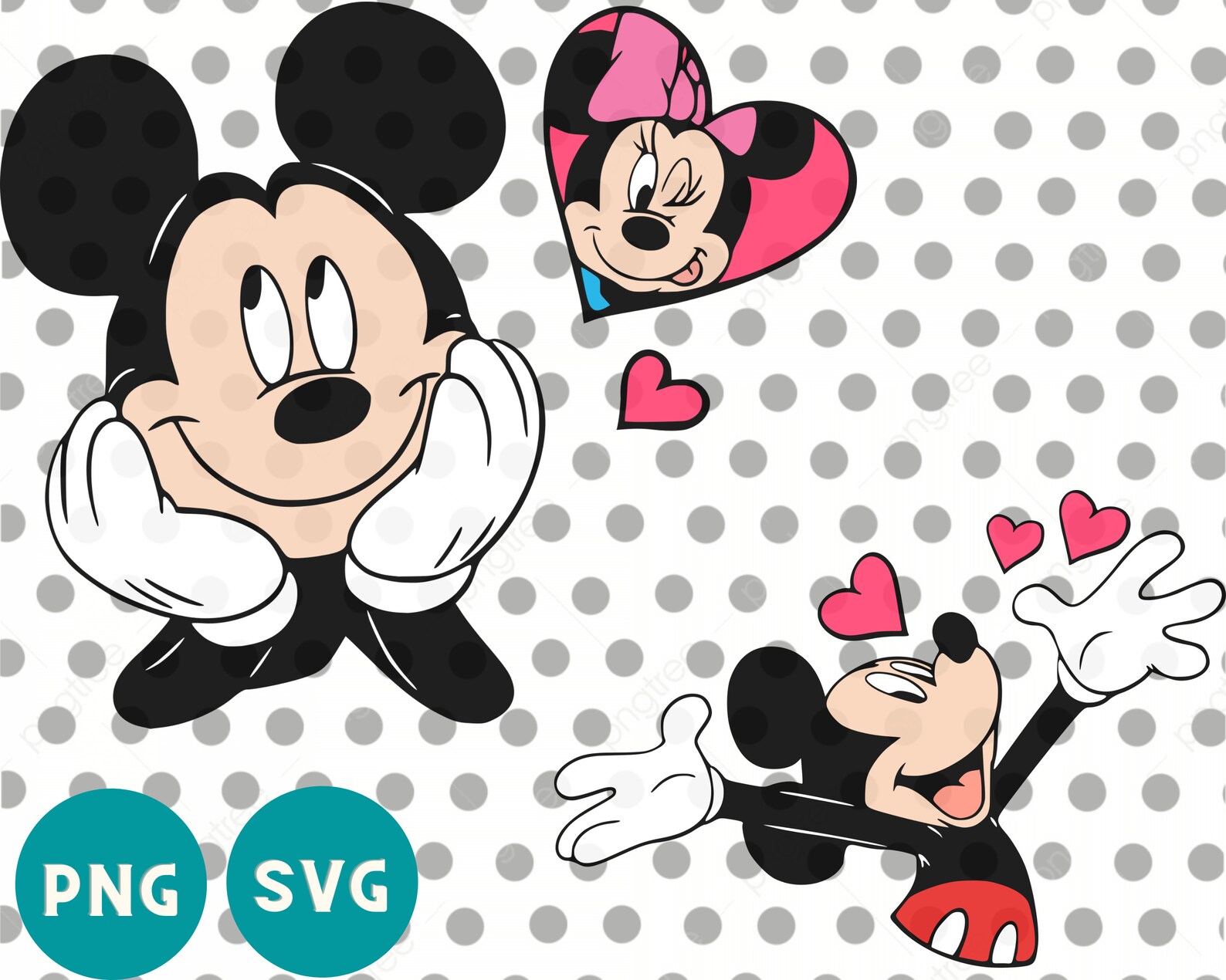 Mickey Dreaming Svg Mickey Valentine's Day Svg Clipart | Etsy