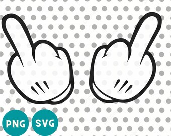 clipart vector graphics cut files svg jpg ping cricut silhouette cameo funny subversive for tshirt decal Fuck you hand gestures