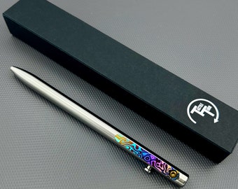 Tactile Turn Titanium Bolt Action Pen: Flomascus Clip, Satin Finish