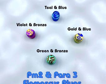 Flomascus Pattern Titanium Plugs for Spyderco Para 3 or PM2 - c223gp in 4 color options