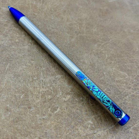 Tactile Turn Titanium Bolt Action Pen: Custom Monstera Clip, 5.6" Standard  - Etsy Israel