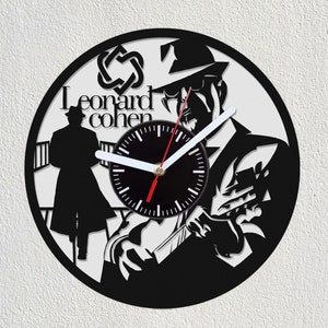 Leonard Cohen Vinyl Record Wall Clock Gift Idea Art Decorate Home