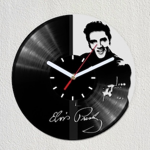 Elvis Presley Vinyl Record Wall Clock Gift Idea Art Decorate Home
