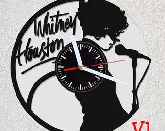 Whitney Houston Vinyl Record Wall Clock Gift Idea Art Decorate Home
