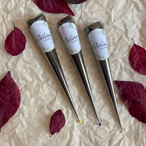 Set of 3 handmade natural henna cones