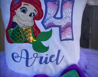 Mermaid Birthday Shirt | Birthday Mermaid Shirt | Any Age Birthday Shirt | Girls Birthday Shirt | Birthday Girl Shirt / under  the sea