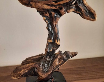 Handcrafted Wooden Statue with Natural Beauty
