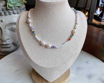 Pearl Necklace | Beaded Pearl Necklace | Fresh Water Pearl Necklace