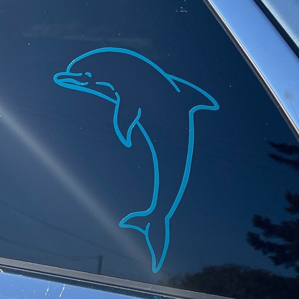 Dolphin, Die Cut Vinyl Vehicle Window Sticker Decal.