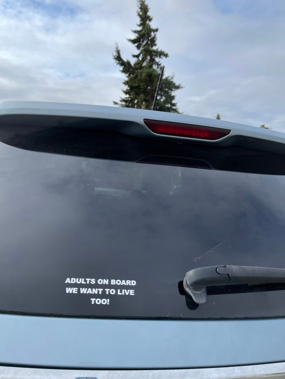 Die Cut Vinyl Vehicle Window Sticker Decal Adults on Board We Etsy