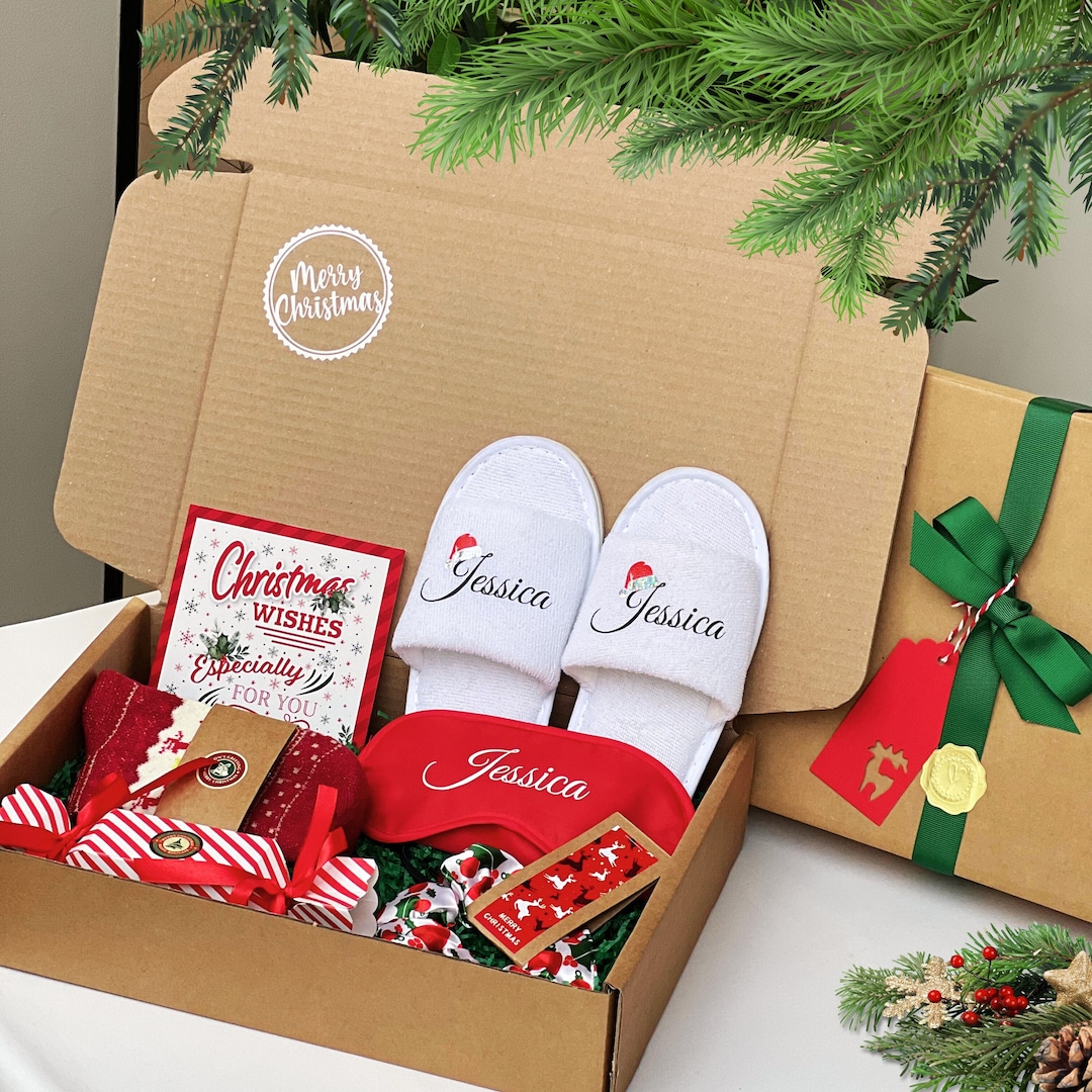 Personalised Christmas Pamper Hamper Box Christmas Pamper Etsy UK