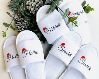 Christmas personalised slippers for toddlers, kids, teens, adults, personalised family Christmas slippers, Christmas presents for all family