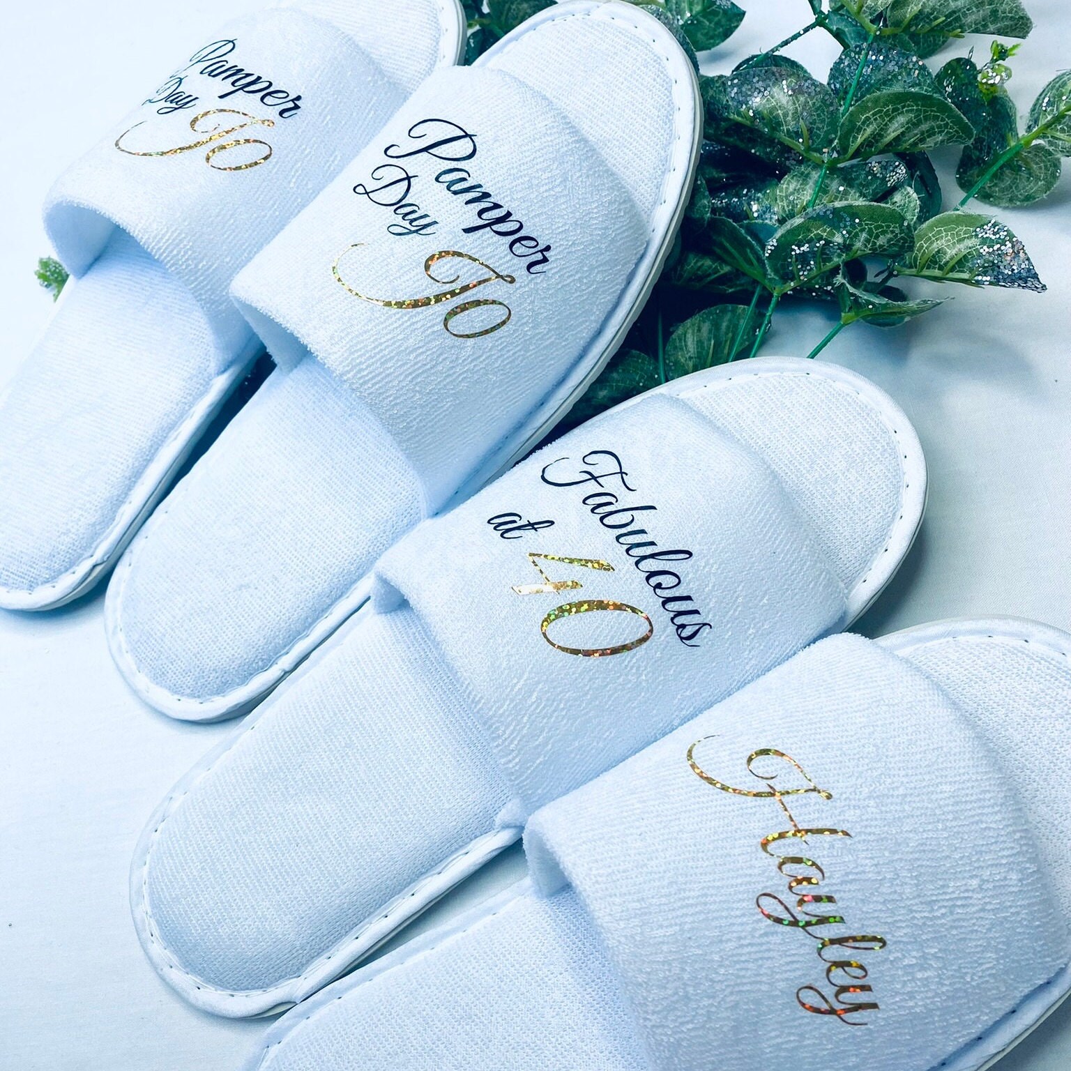 Personalised Birthday Slippers Birthday Spa Slippers Etsy UK
