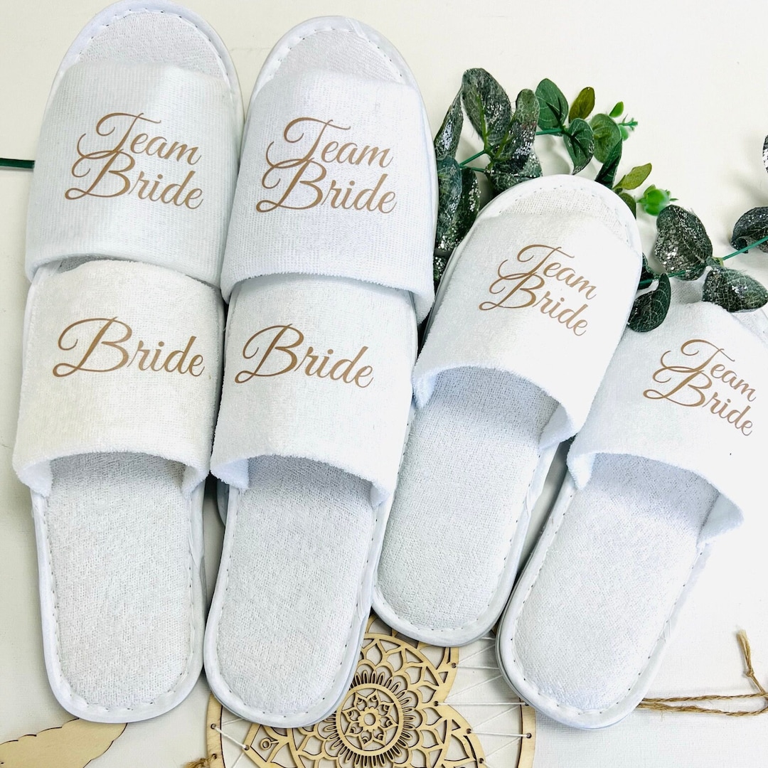 Bridal Slippers Bridesmaids Slippers Wedding Slippers Hen Do Slippers