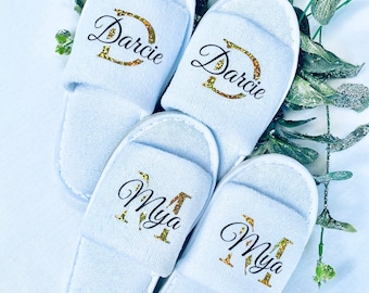 Childrens spa slippers | personalised pamper party slippers | teepee party slippers | pamper slippers for kids