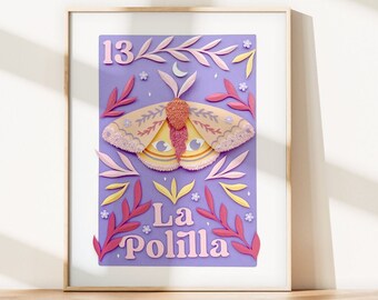 La Polilla / Loteria-Inspired / Photo Print of Cut-Paper Artwork