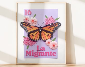 La Migrante / Loteria-Inspired / Photo Print of Cut-Paper Artwork