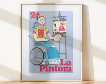 La Pintora / Loteria-Inspired / Photo Print of Cut-Paper Artwork