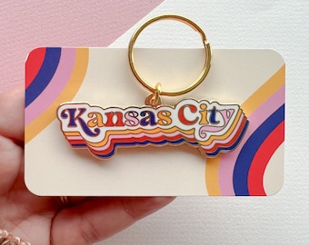 Kansas City Nyckelring i hård emalj
