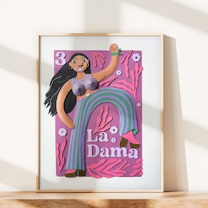 La Dama / Loteria-Inspired / Photo Print of Cut-Paper Artwork