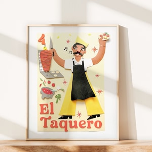 El Taquero / Inspirowane loterią / Wydruk fotograficzny dzieła sztuki wycinanego papieru
