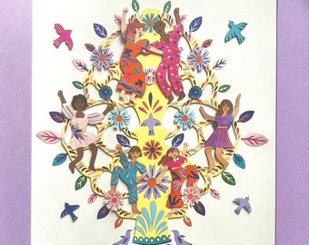 Women Tree of Life / Photo Print of Cut-Paper Artwork