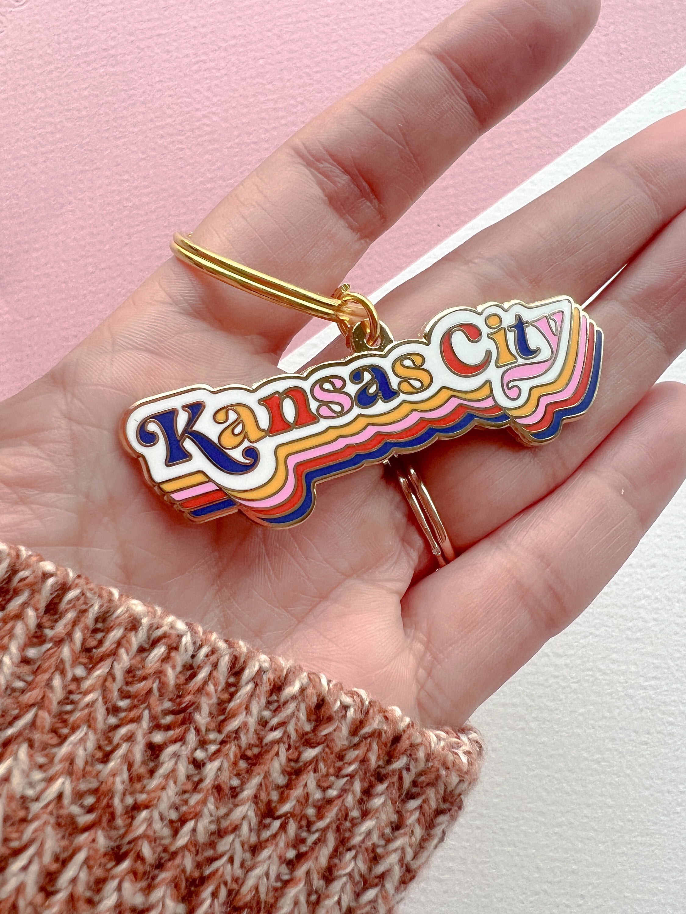 Keychains Kansas Kansas City Hard Enamel Keychain - Etsy