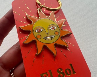 Sun / El Sol  Hard Enamel Keychain