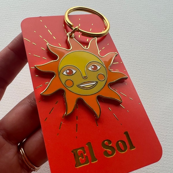 Sun / El Sol  Hard Enamel Keychain