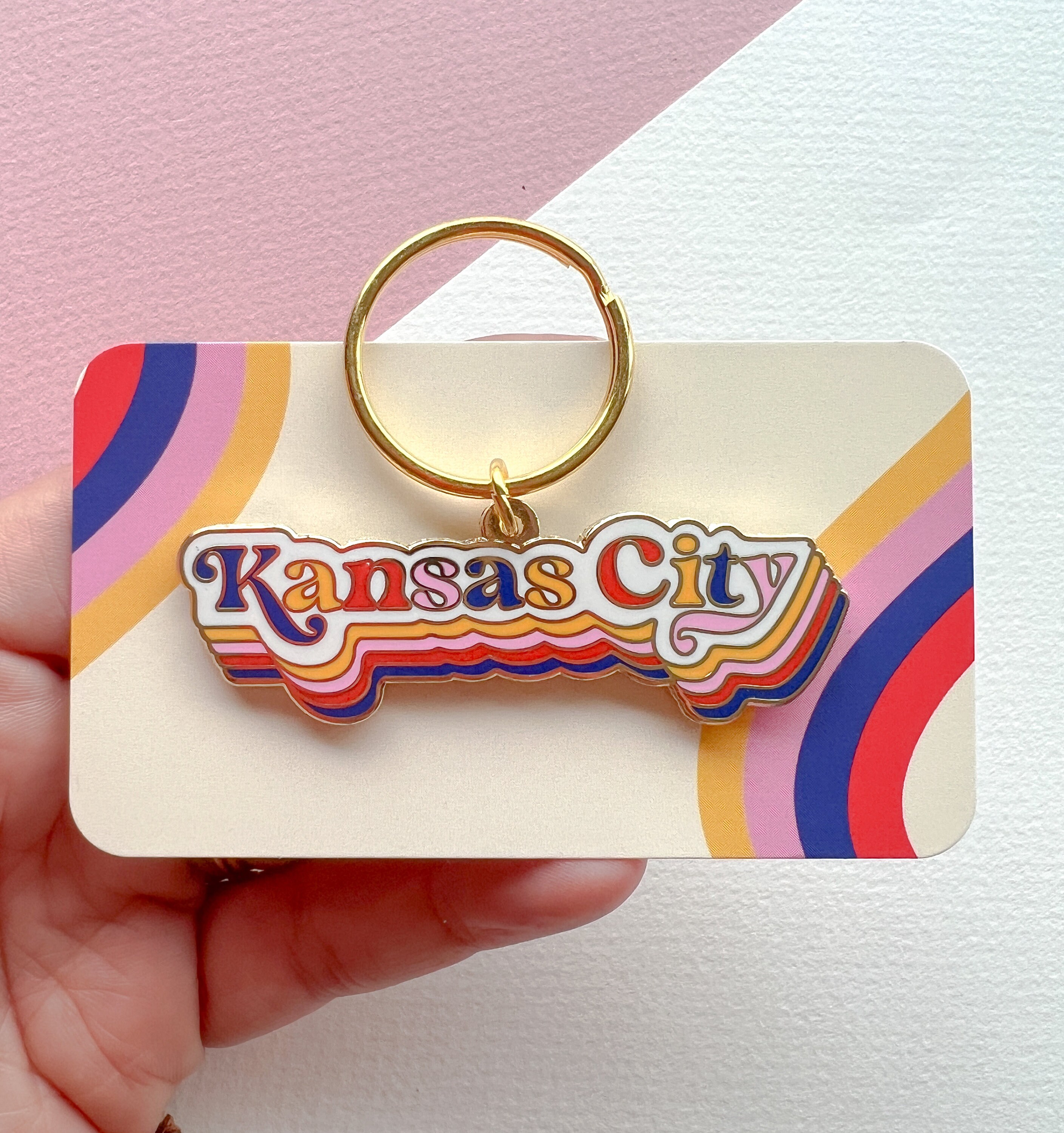Keychains Kansas Kansas City Hard Enamel Keychain - Etsy