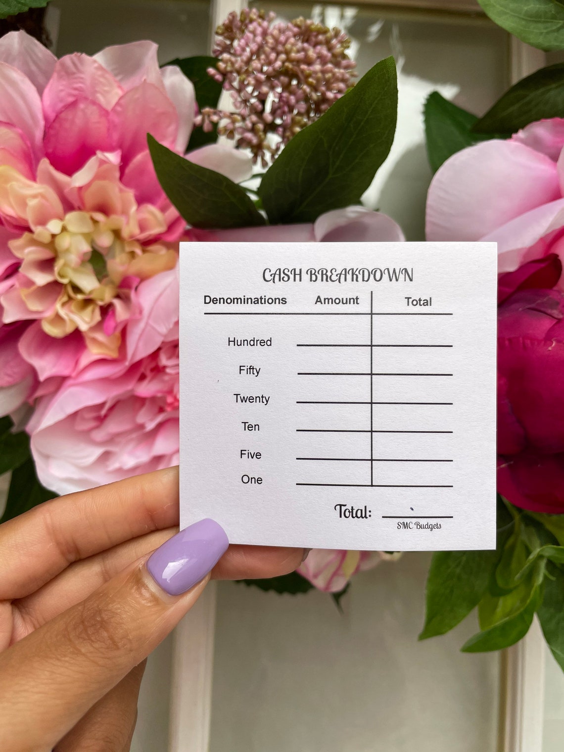 Cash Denomination Teller Slip Etsy