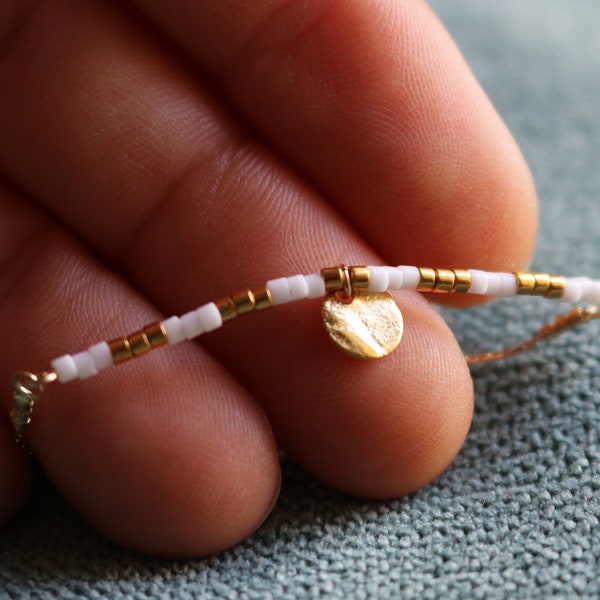 Bracelet en gold filled et perles Miyuki