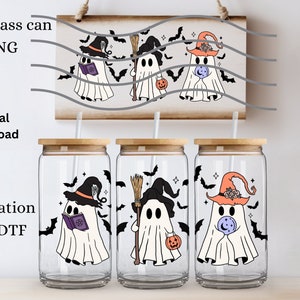 Fantasma png, fantasma Libby cup png, fantasma Libby vidrio png, Halloween png, Halloween 16oz vidrio lata png, fantasma uvdtf png