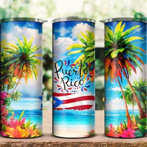 Puerto Rican Tut Blew Wrap, Puerto Rico Png, Beach Tumbler Wrap, Beach