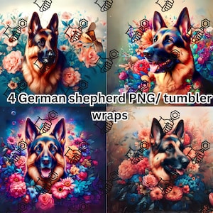 German shepherd png, German shepherd tumbler wrap, German shepherd digital art, German shepherd, ready to print, png bundle, sublimation png