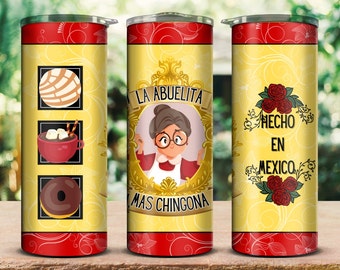 Abuelita tumbler wrap, abuelita png, abuelita hot chocolate tumbler wrap, abuelita hot chocolate png, abuelita mad Chingona png,mas Chingona