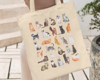 Cat Tote Bag, Funny Cat Tote Bag, Kitten Tote, Cat Tote Bag Funny, Cat Bag, Cat Mom Tote Bag, Cat Mom Bag, Gifts For Her Cat, Cat Lover Tote