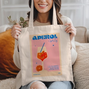 Aperol Spritz Tote Bag: Summer Cocktail, Bachelorette Party Gift