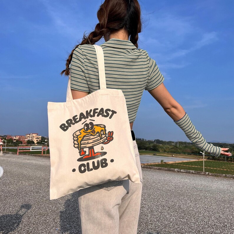 Breakfast Lover Gift, Breakfast Club, Pancake Tote Bag