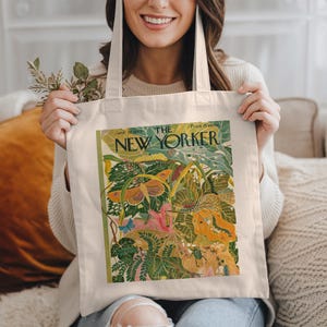 The New Yorker Tote Bag: Vintage Magazine Cover, 100% Cotton