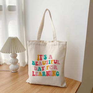 Teacher Tote Bag: Teacher Gift, Canvas Tote Bag, Teacher Bag, Teacher Appreciation Gifts, School Tote Bag